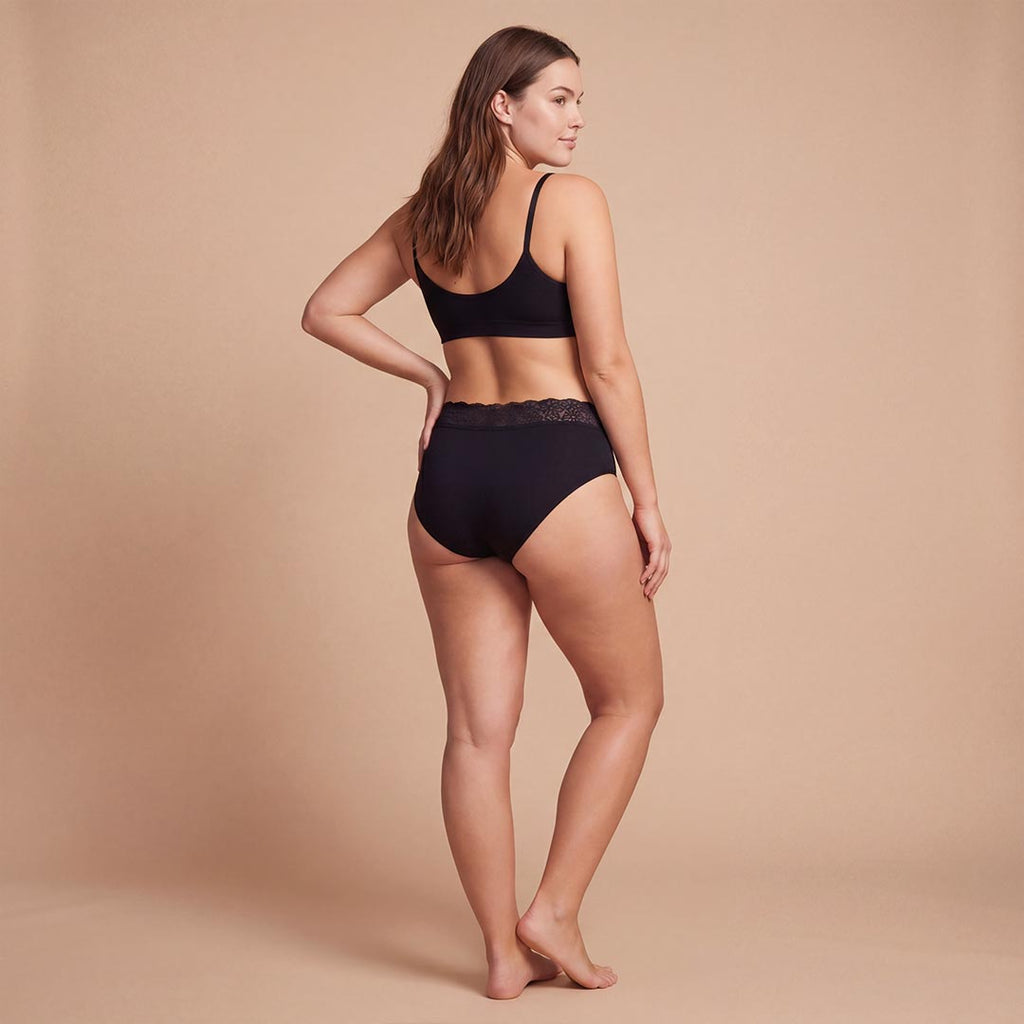 Lace-Waistband Washable Incontinence Pants