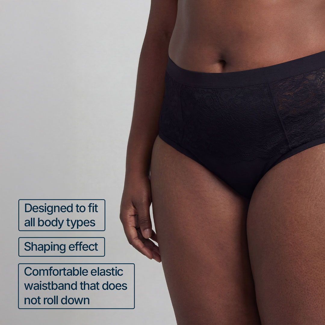 3-Pack Ultra Absorbent Black Incontinence Briefs