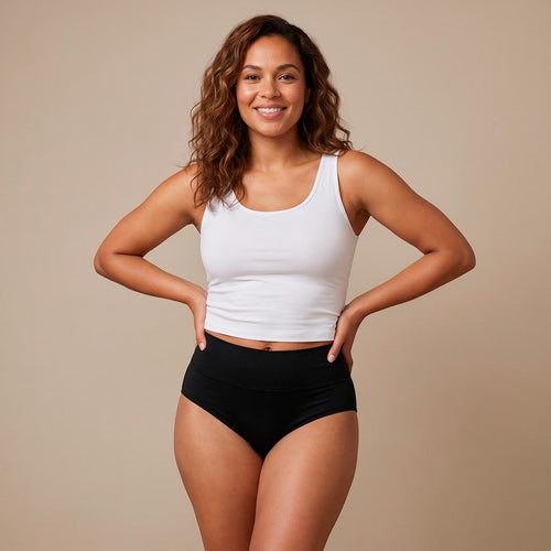 3-Pack Black Mid-Rise Incontinence Briefs