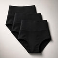 3-Pack Black Mid-Rise Incontinence Briefs