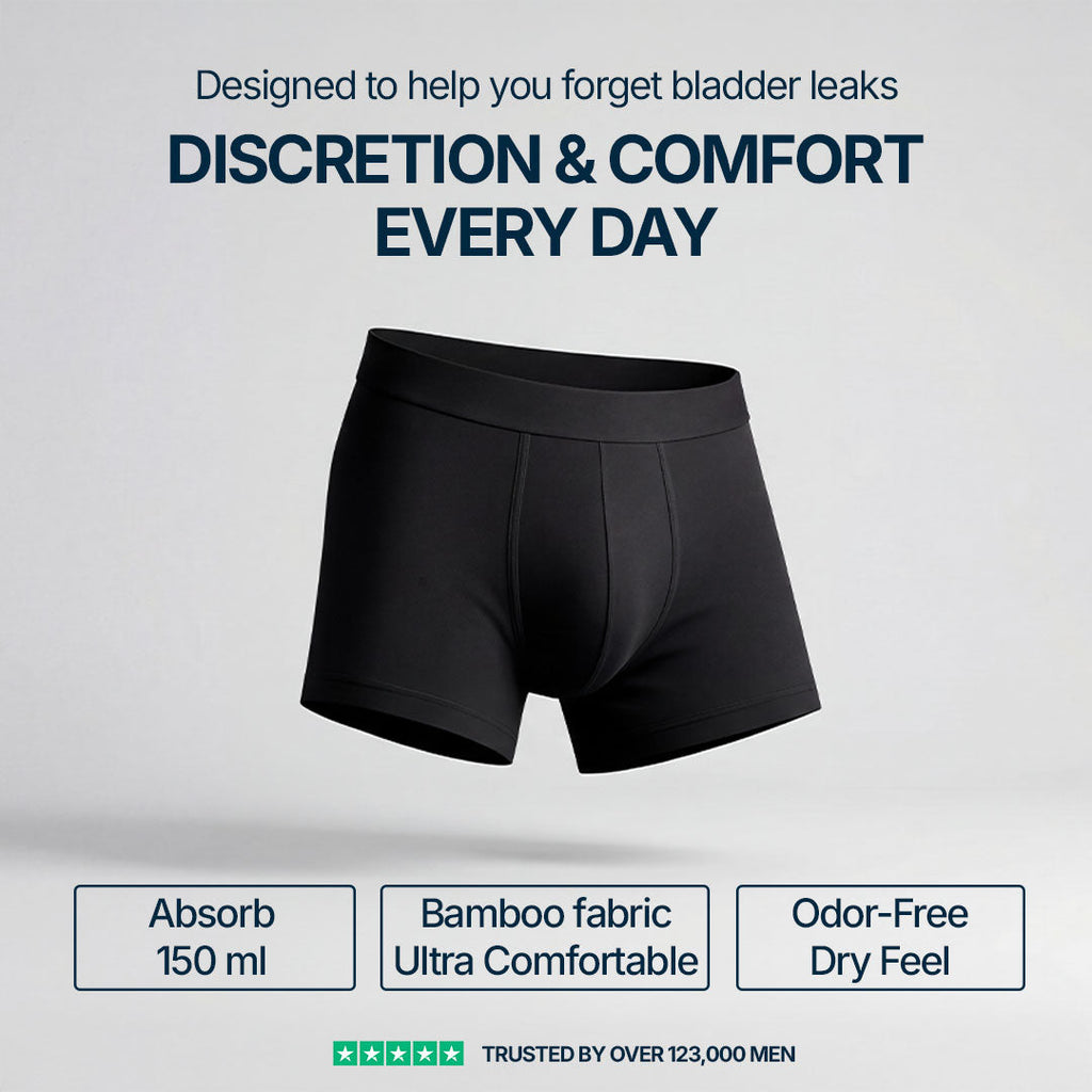 3 Pack Men’s Light Leak Boxer Briefs