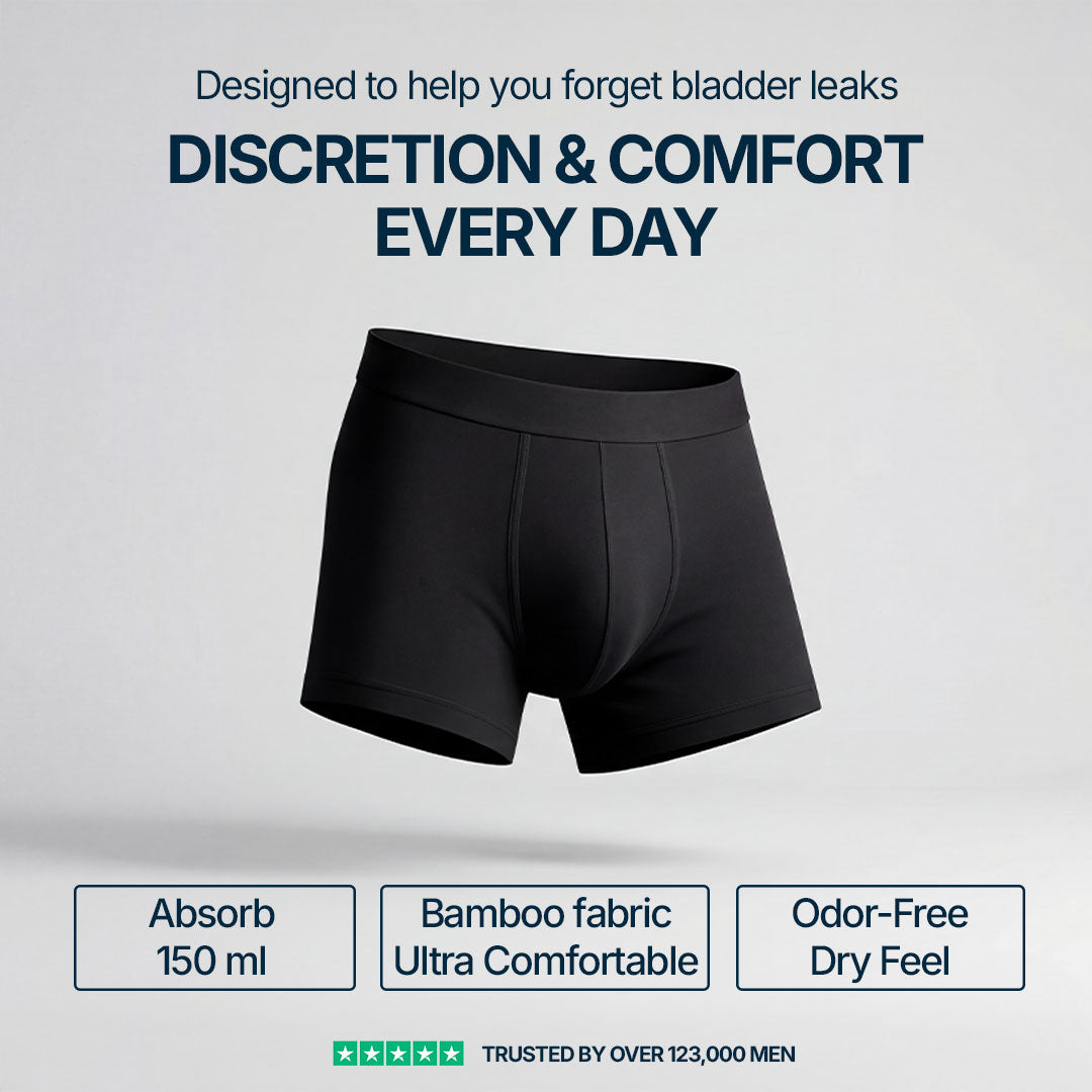 3 Pack Men’s Light Leak Boxer Briefs