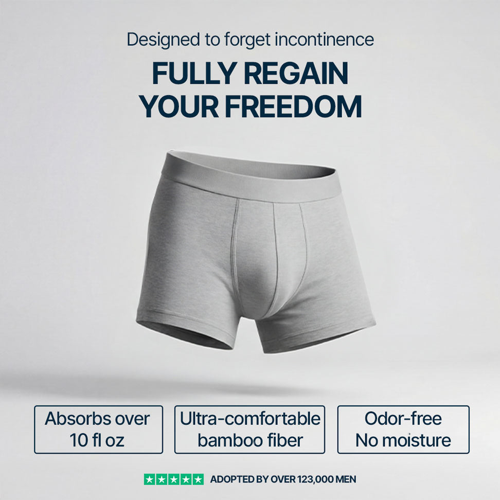 3-Pack of Ultra-Absorbent Grey Boxer Shorts
