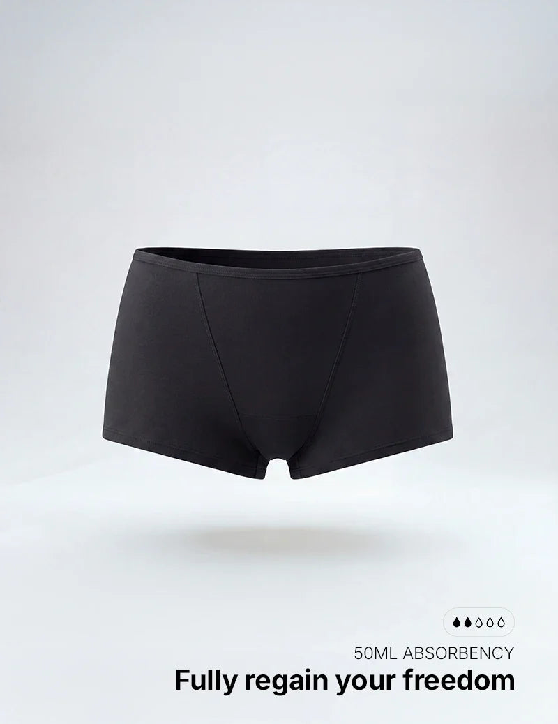Women’s absorbent boxer underwear