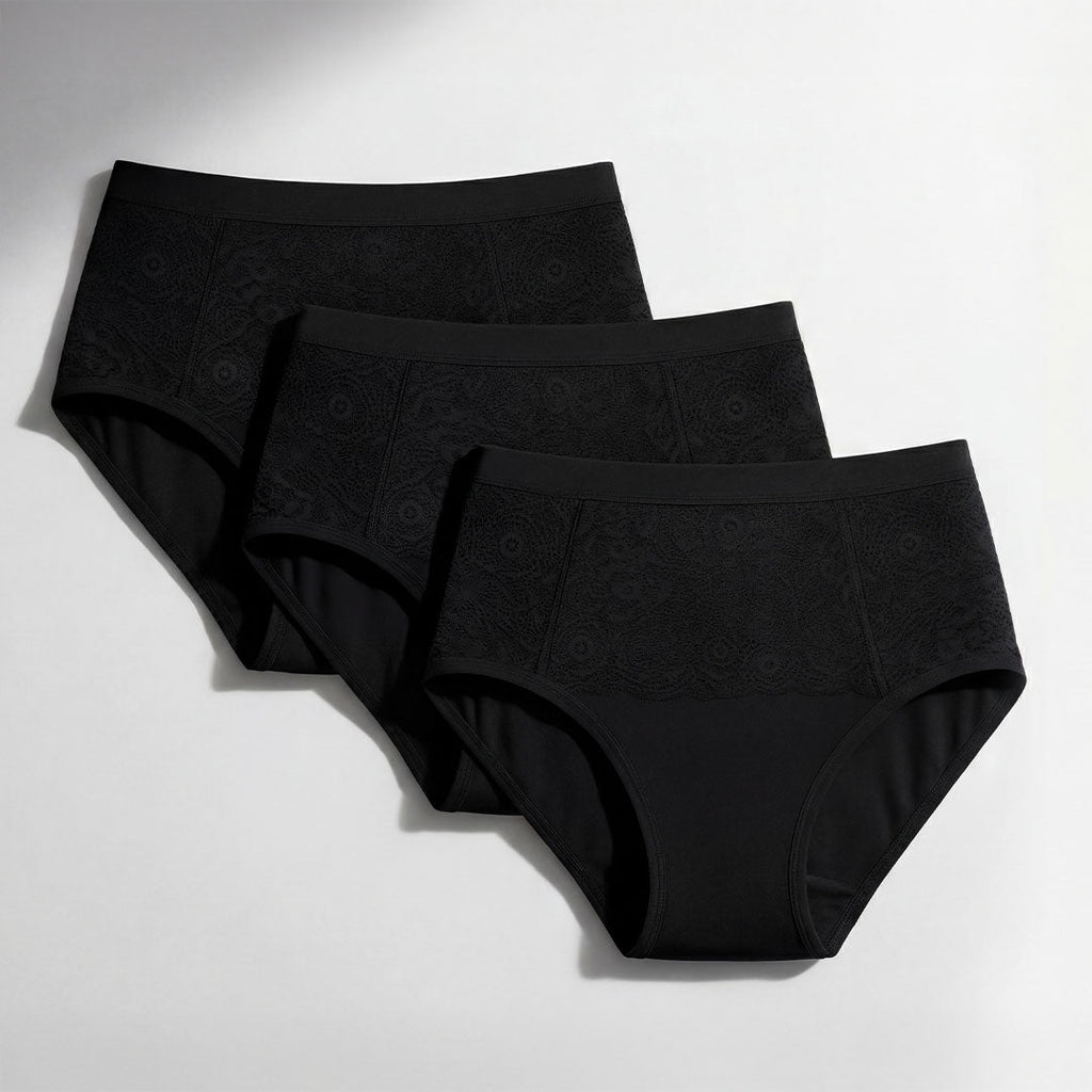 3-Pack Ultra Absorbent Black Incontinence Briefs
