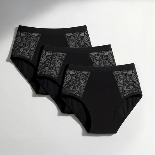3-Pack Lace Side Incontinence Briefs